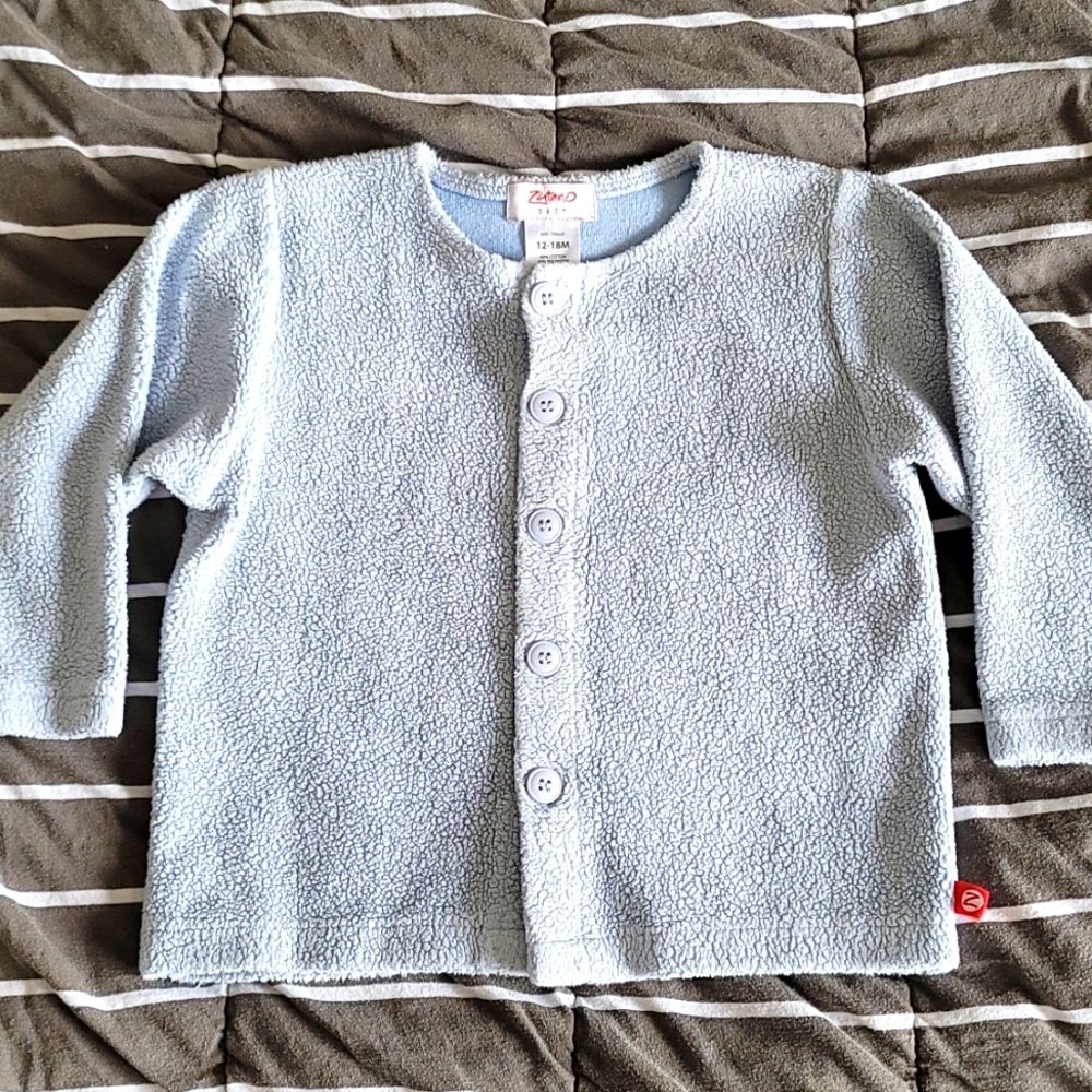 Zutano button down terry-like top